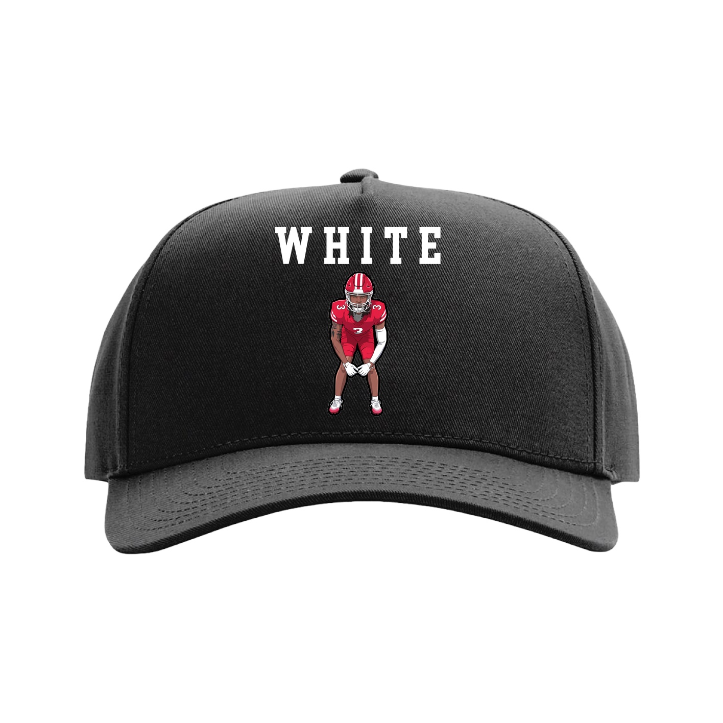 Full Fabric Five-Panel Champ Cap — Shirsey in Black