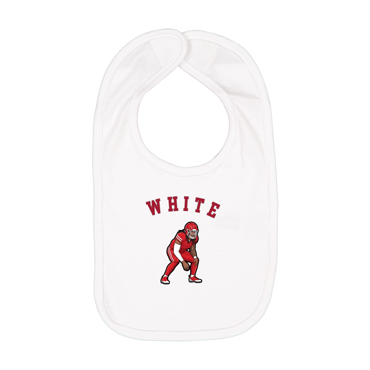 Infant Bib — Shirsey Arch in White