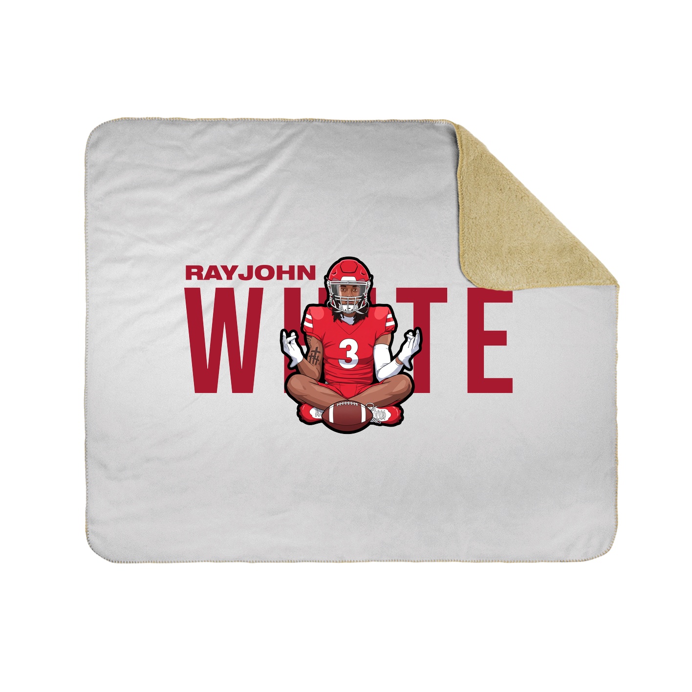 Throw Blanket — Player Name in White