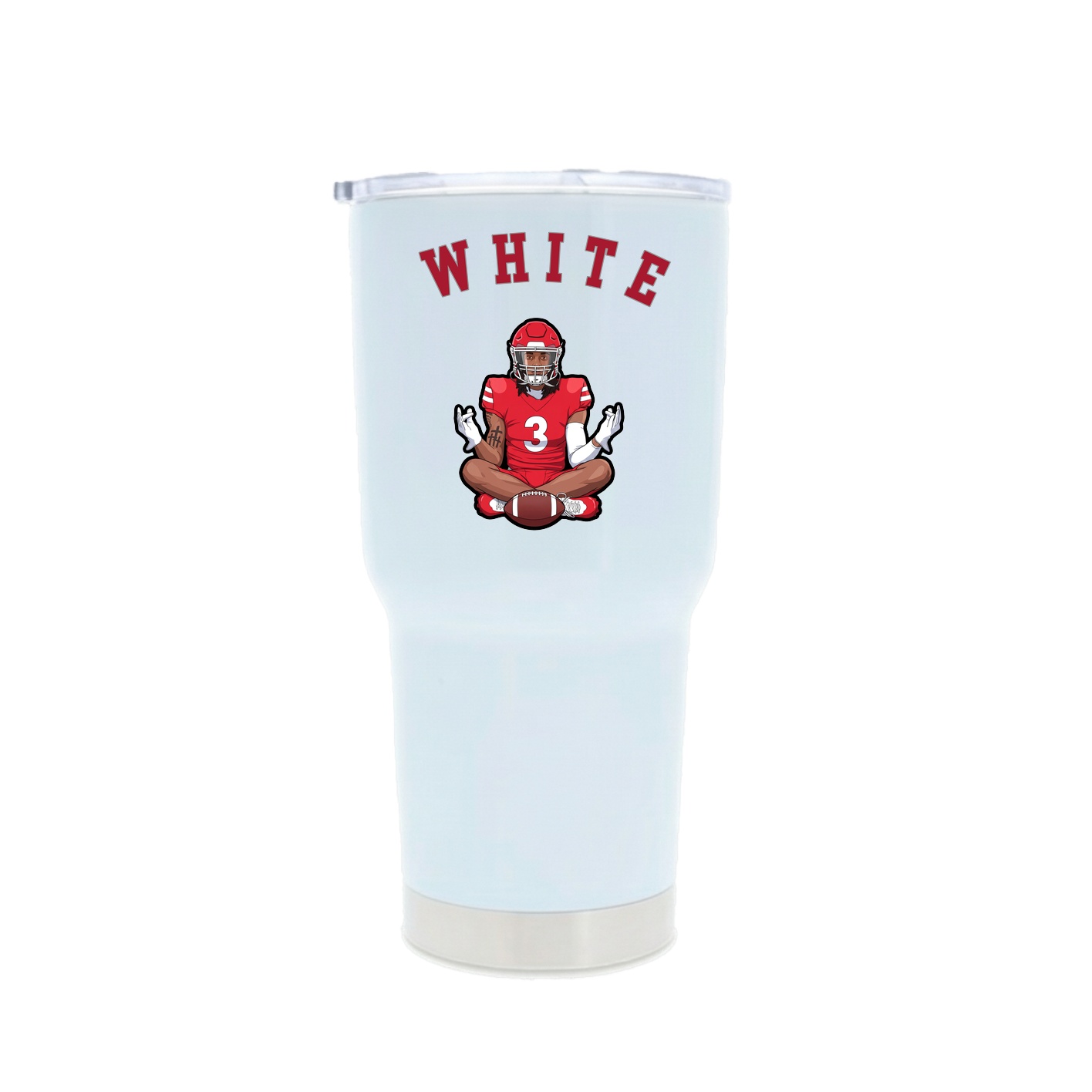 30oz Stainless Steel Tumbler — Shirsey Arch in White