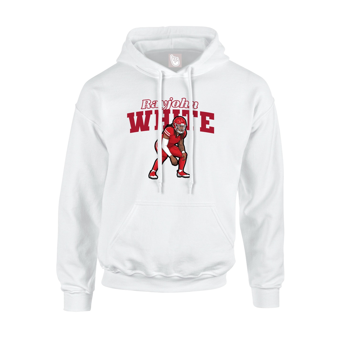Hoodie — Name Arch in White