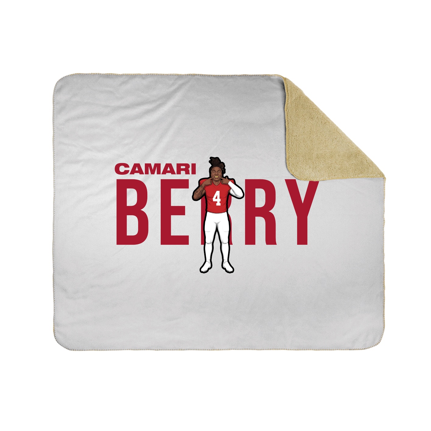 Throw Blanket — Player Name in White