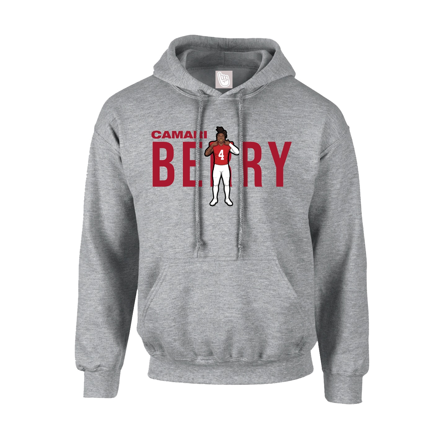 Youth Hoodie — Player Name in Grey