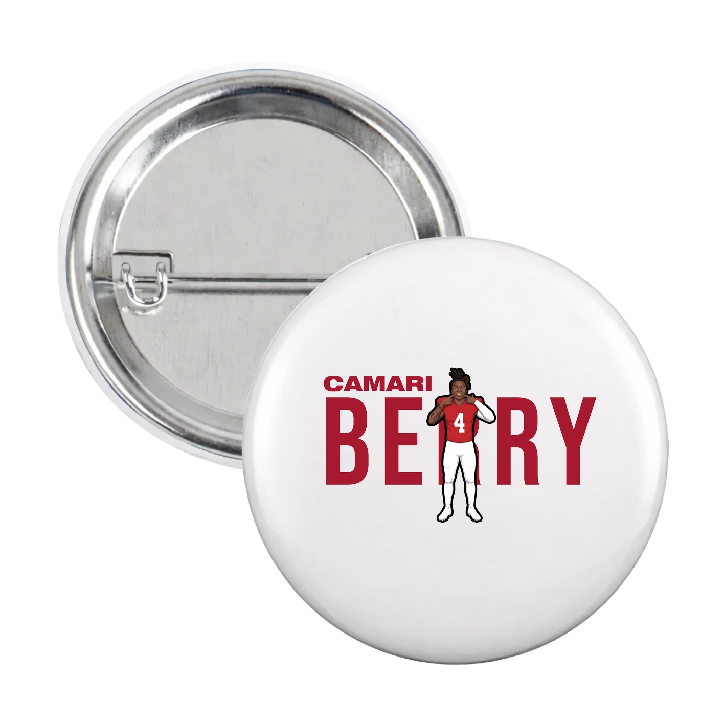 Game Day Button — Player Name in White