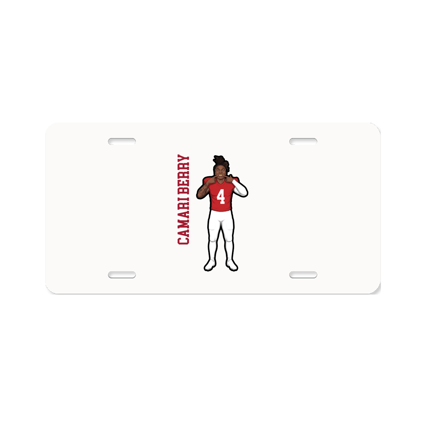 License Plate — Name Vertical in Classic