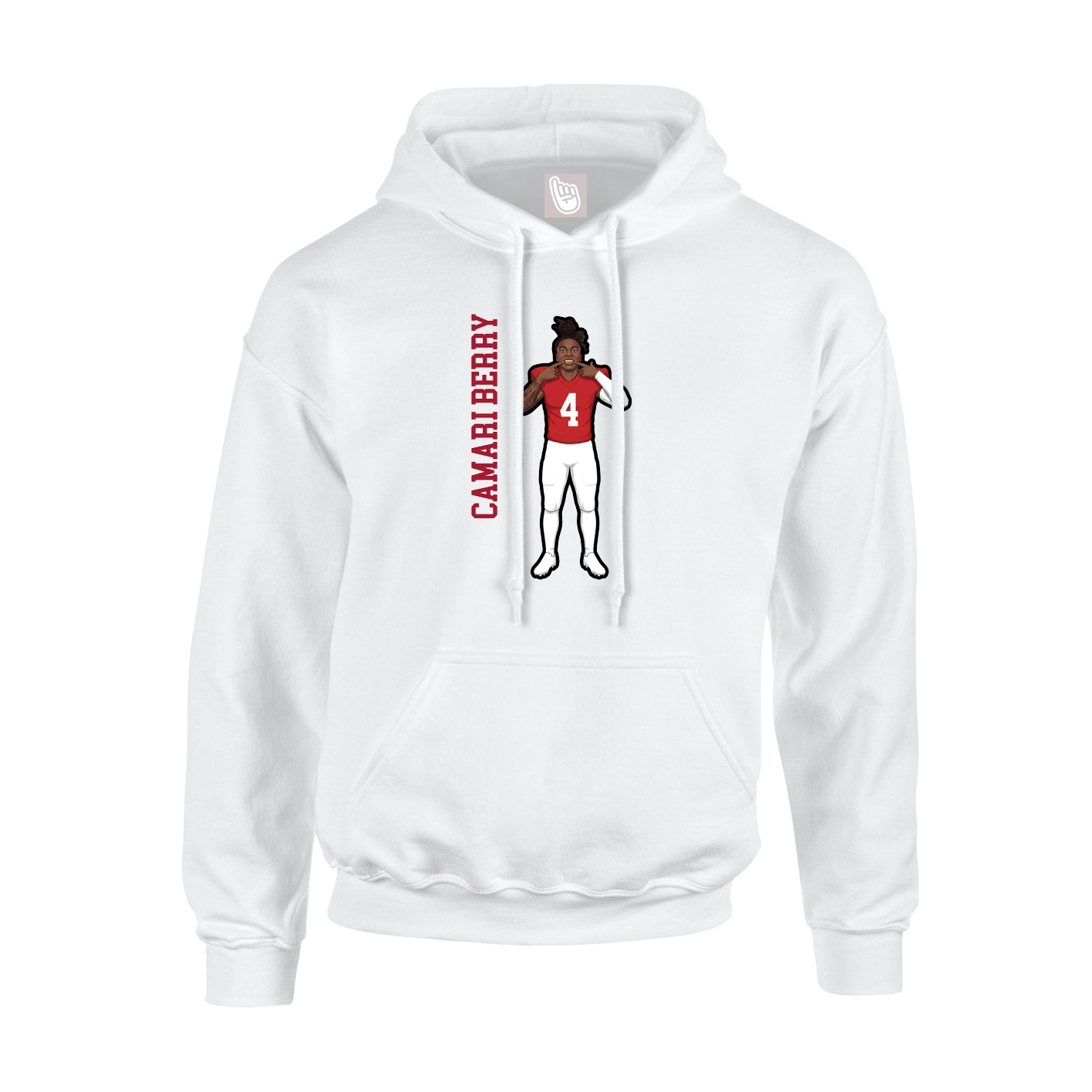 Hoodie — Name Vertical in White