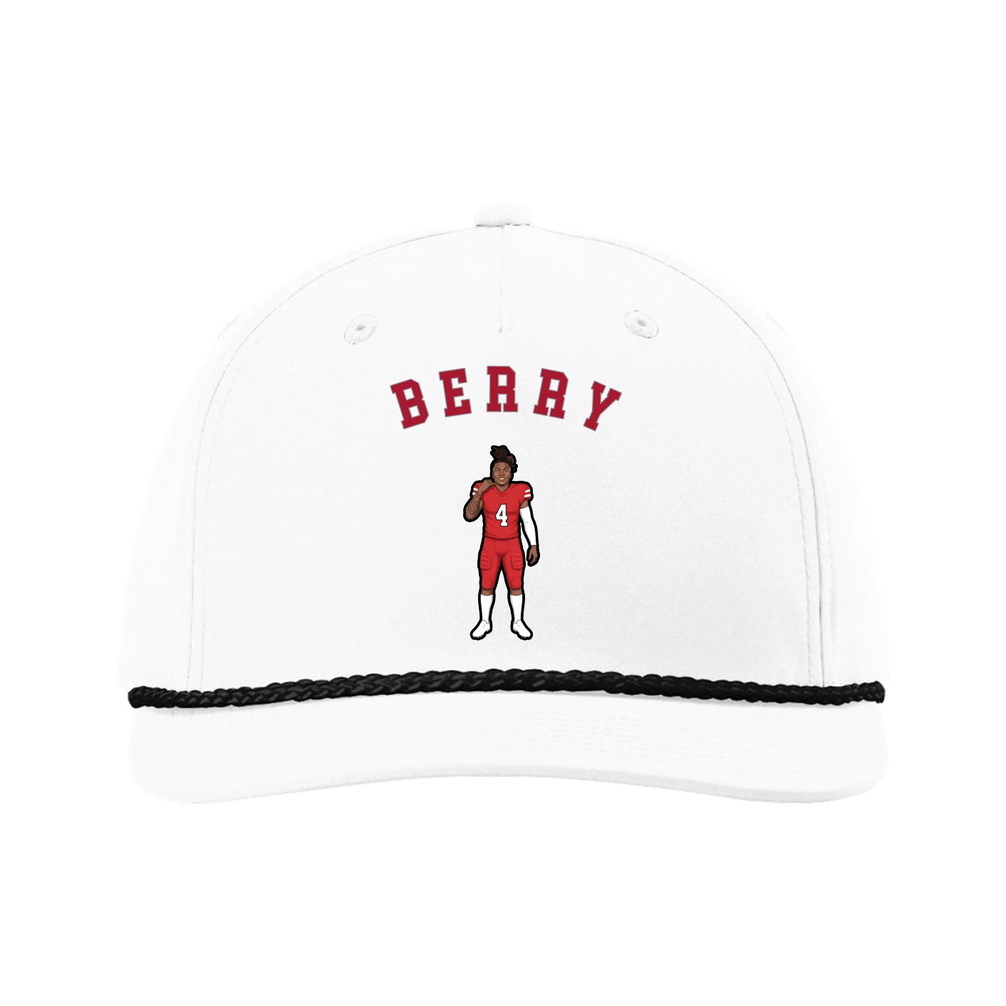 Five-Panel Classic Rope Cap — Shirsey Arch in White