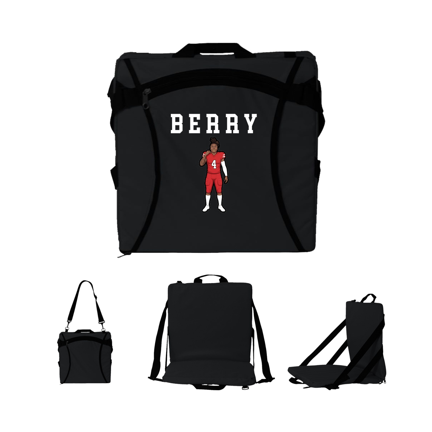 Folding Stadium Seat — Shirsey in Black