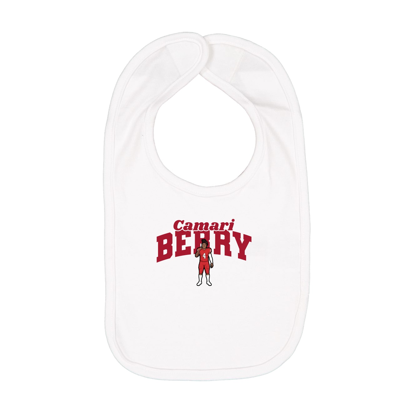 Infant Bib — Signature Arch in White
