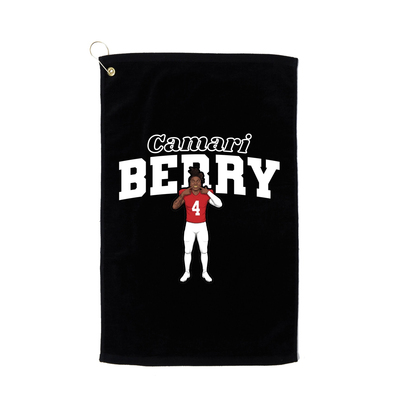 Golf Towel — Name Arch in Black