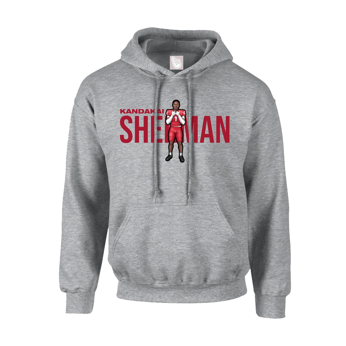 Youth Hoodie — Player Name in Grey