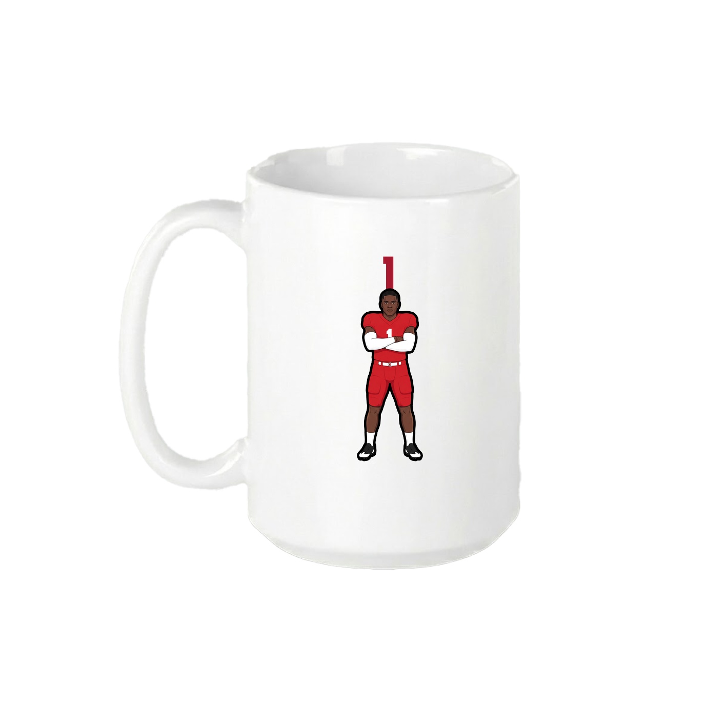 15oz Coffee Mug — Number Top in White