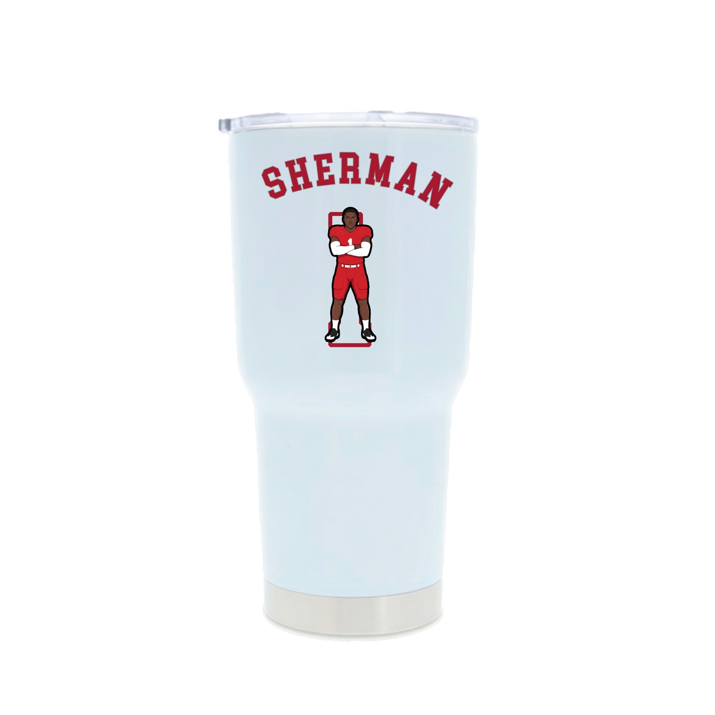 30oz Stainless Steel Tumbler — Shirsey Arch in White
