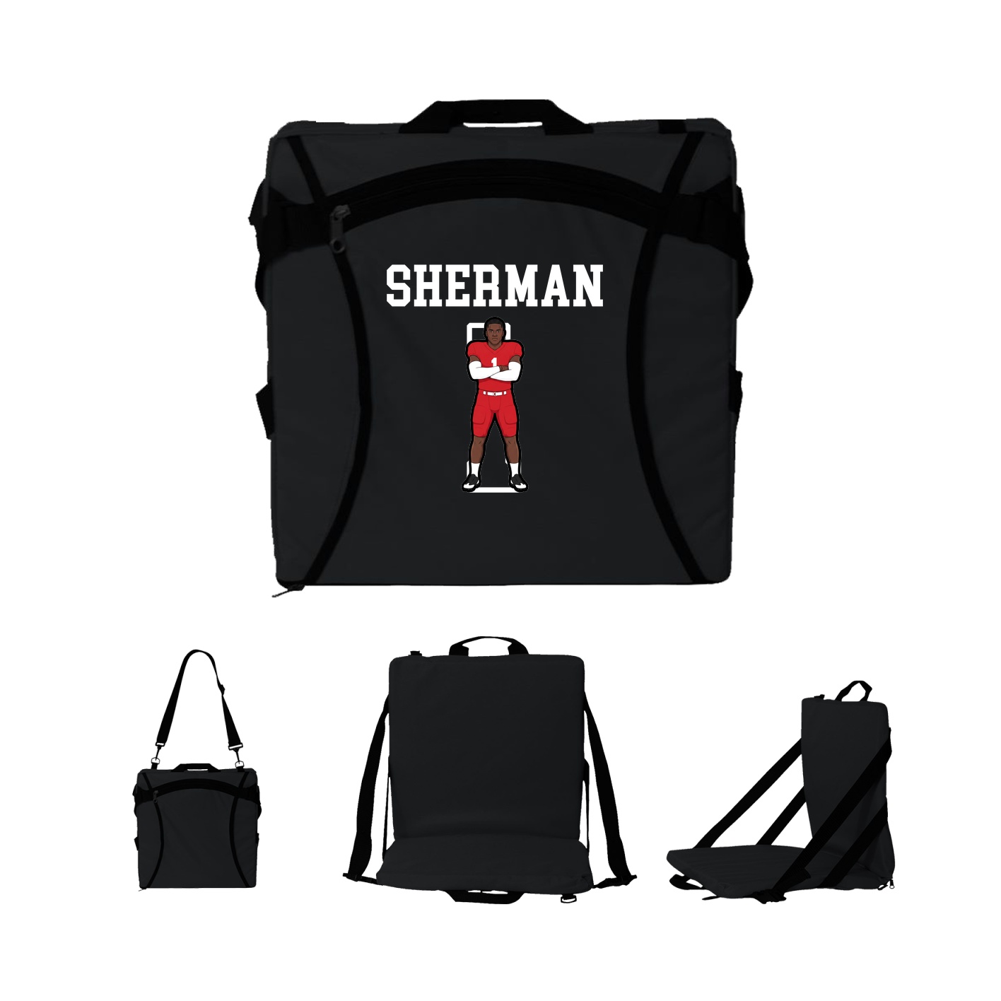 Folding Stadium Seat — Shirsey in Black