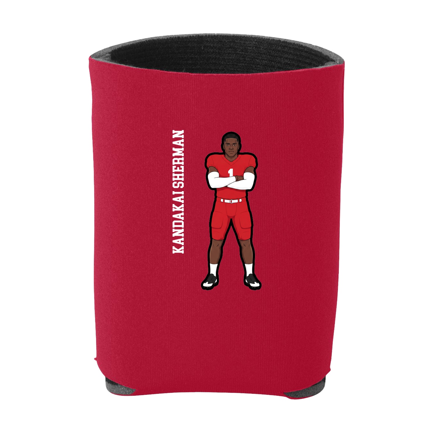 Can Holder — Name Vertical in Red