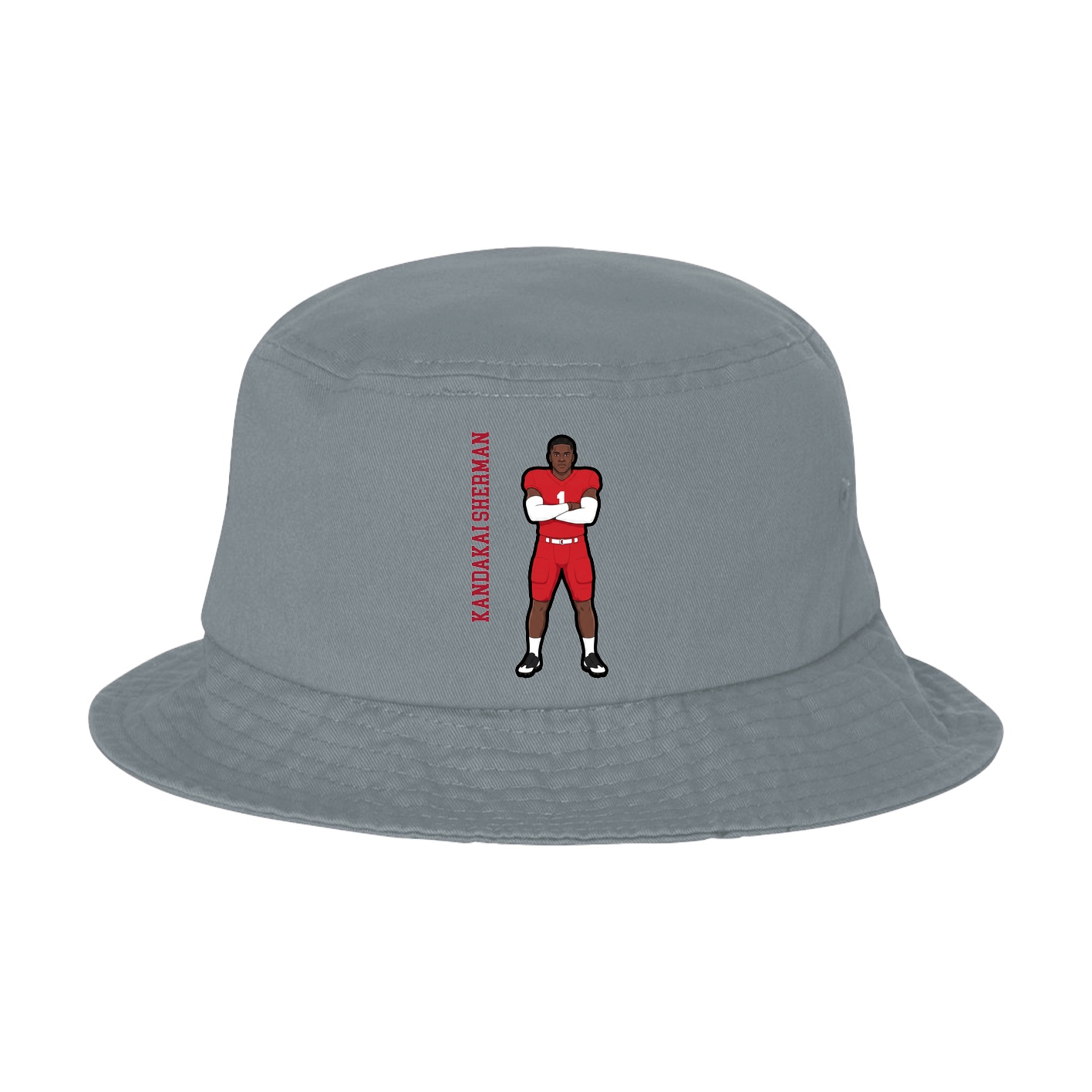 Bucket Cap — Name Vertical in Grey