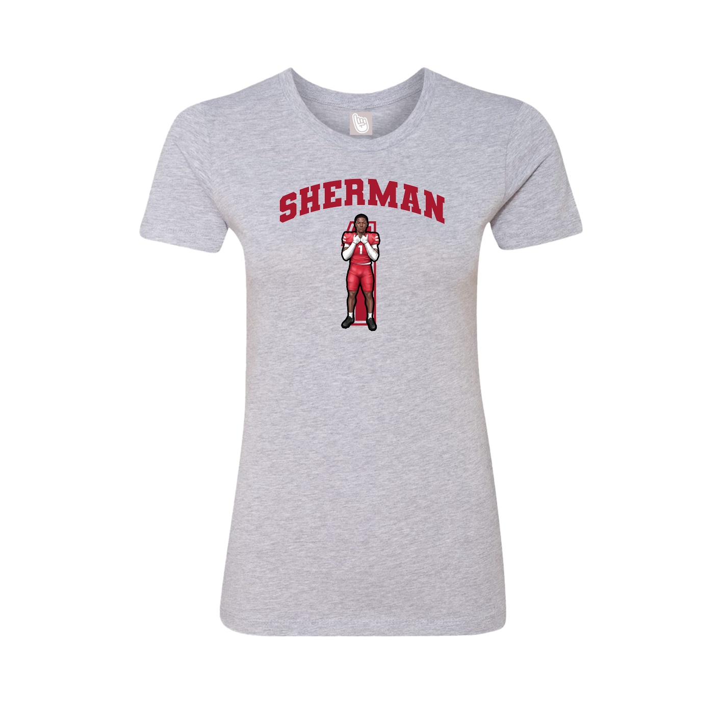 Fitted Women's Tee — Number in Grey