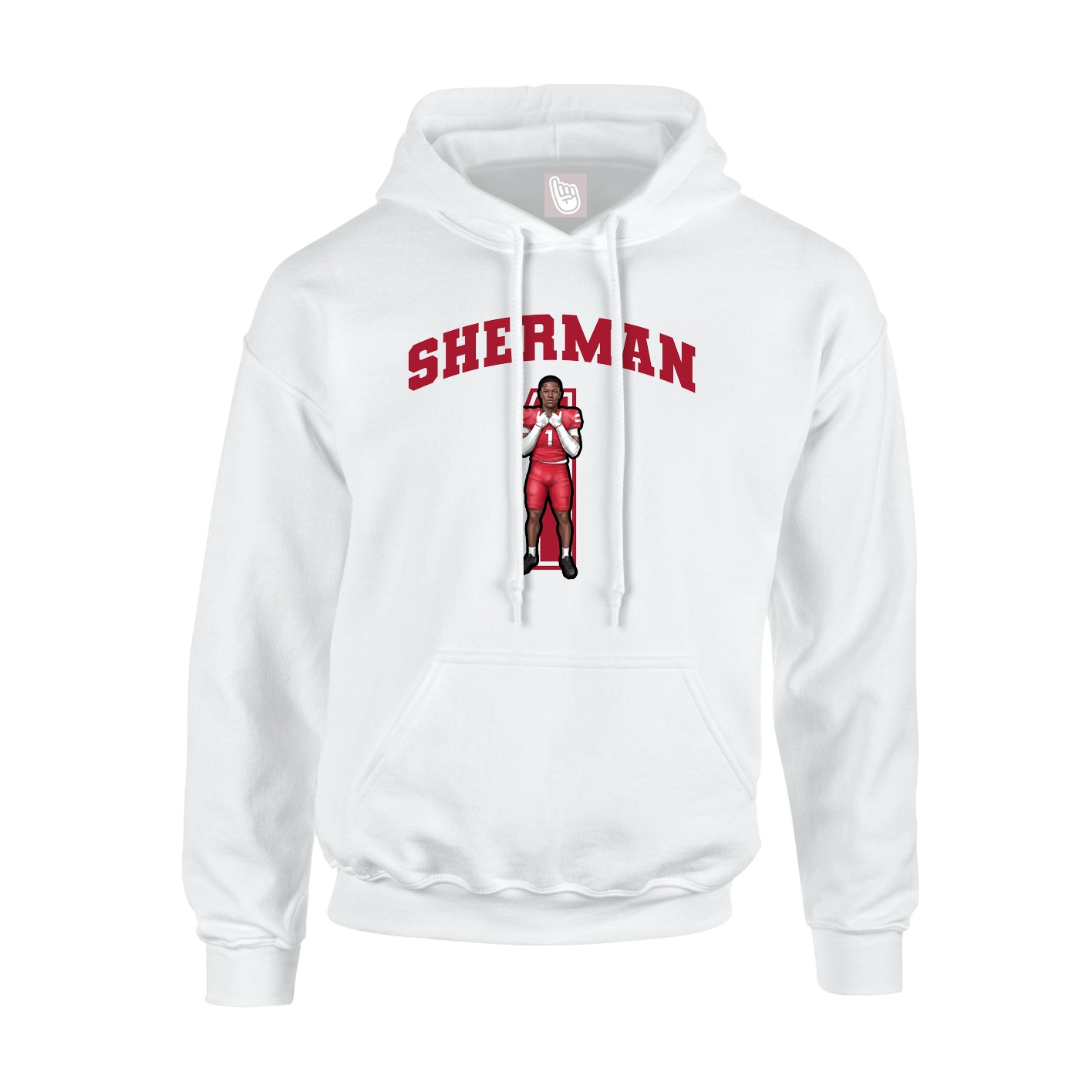 Hoodie — Number in White