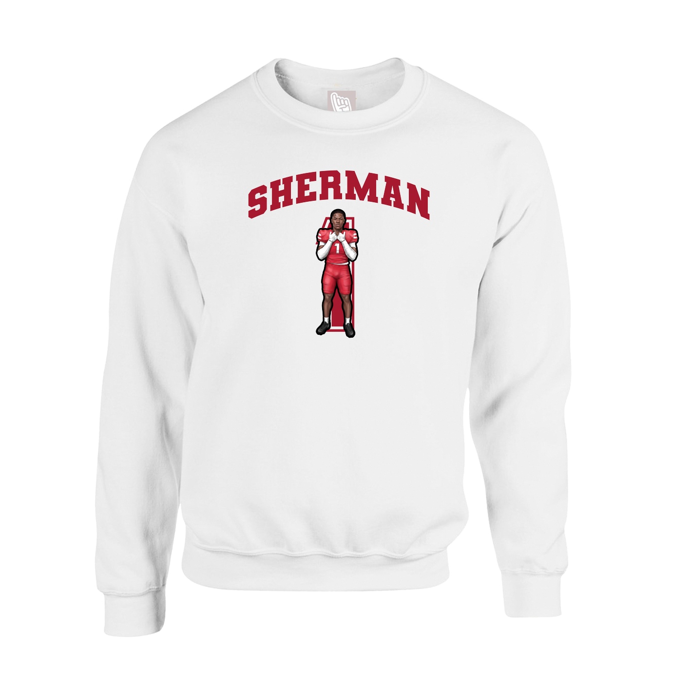 Fleece Crew — Number in White