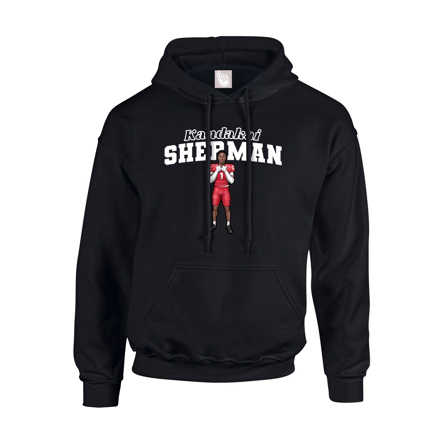 Youth Hoodie — Name Arch in Black