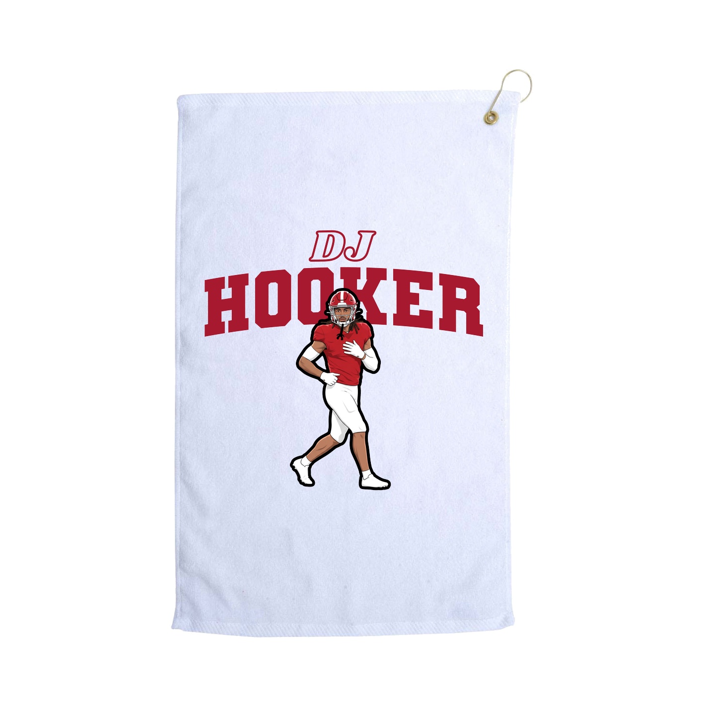 Golf Towel — Name Arch in White