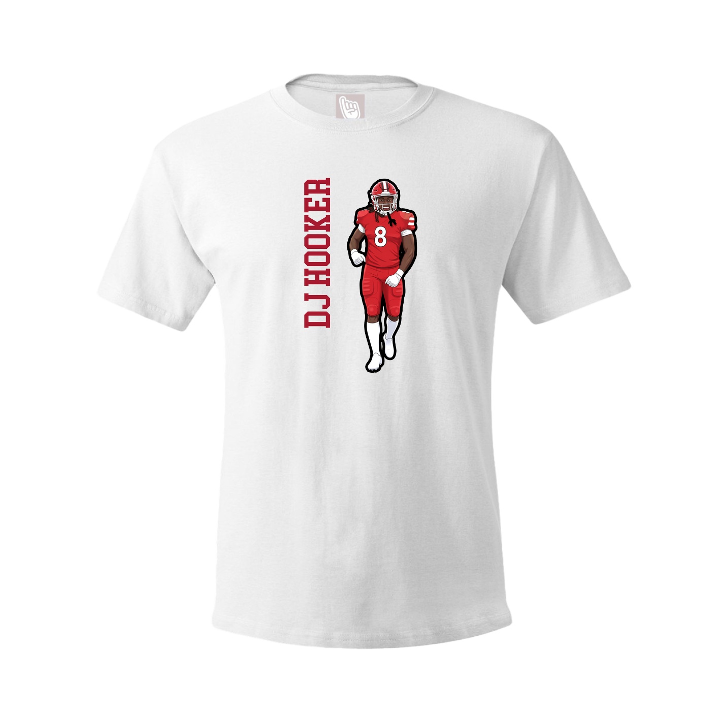 Youth Tee — Name Vertical in White