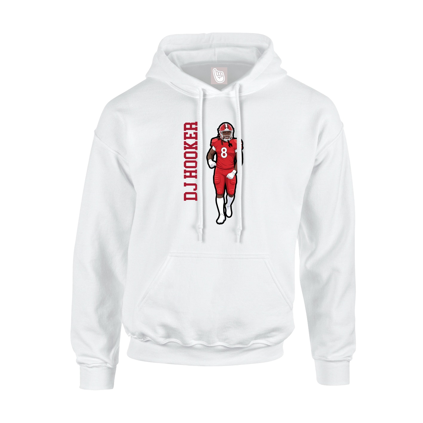 Hoodie — Name Vertical in White