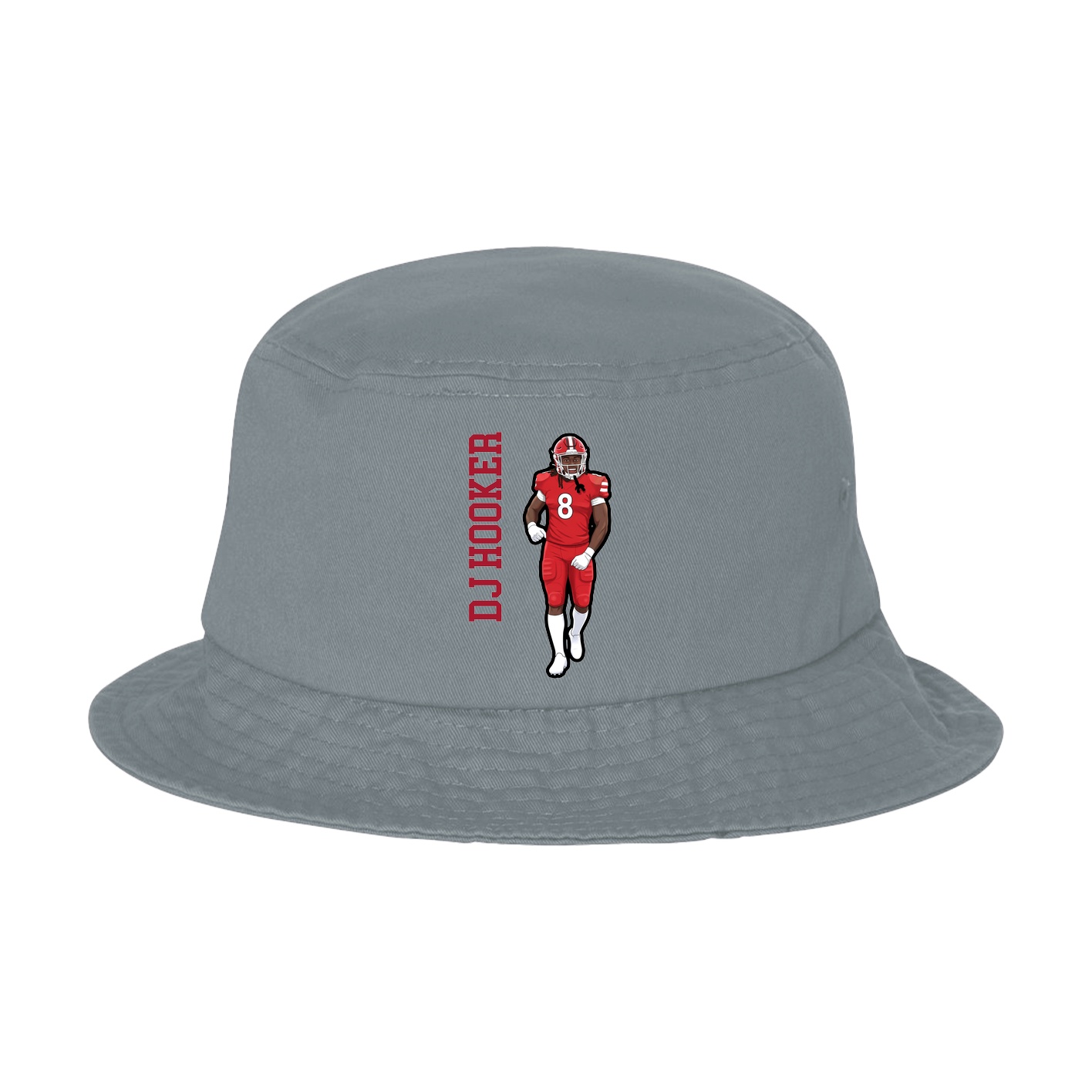 Bucket Cap — Name Vertical in Grey