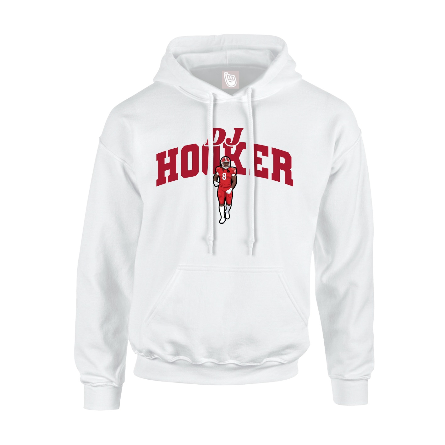 Youth Hoodie — Signature Arch in White