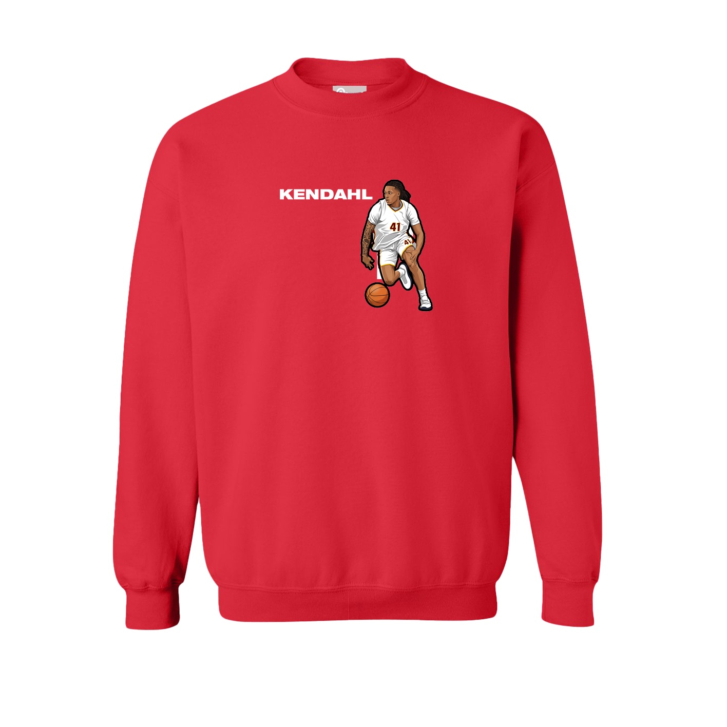 Fleece Crew — Player Name in Red