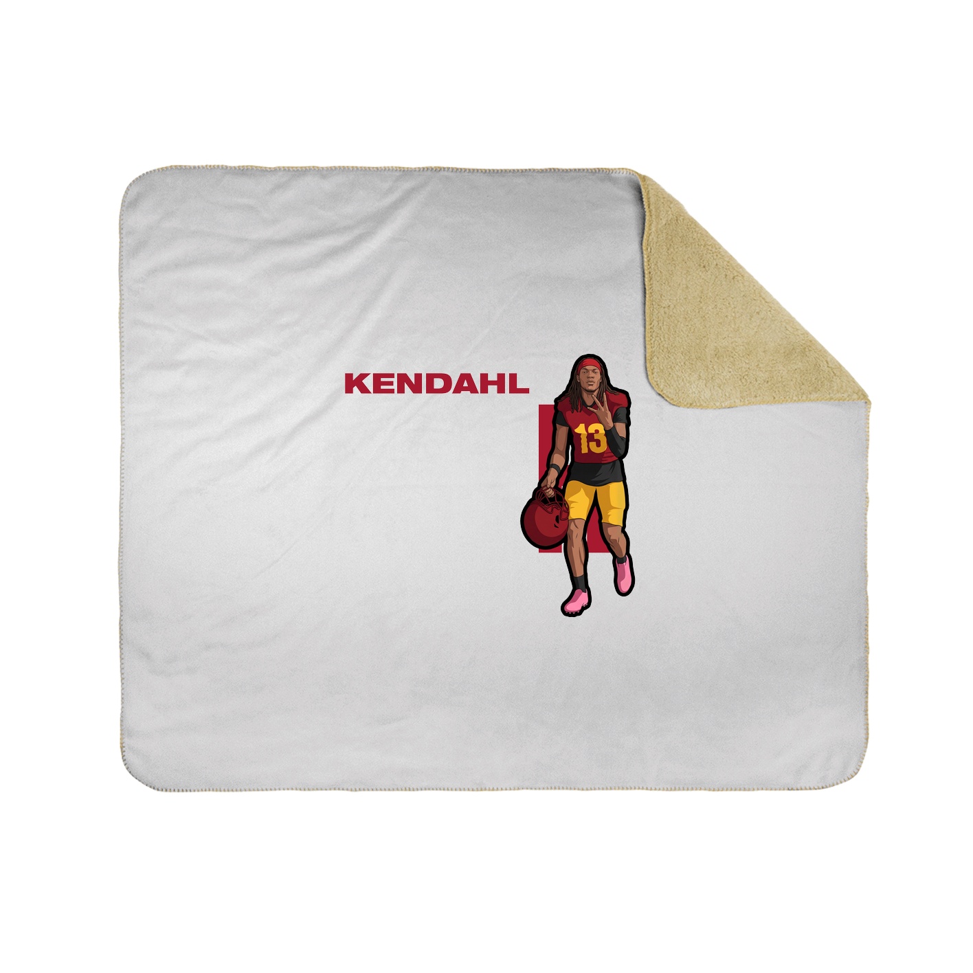 Throw Blanket — Player Name in White