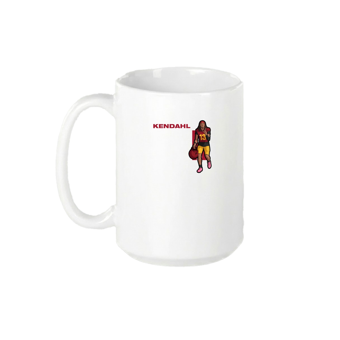 15oz Coffee Mug — Player Name in White