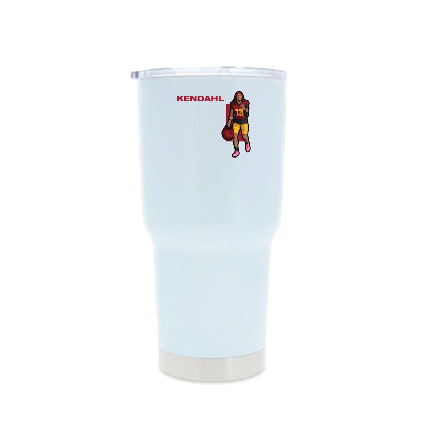 30oz Stainless Steel Tumbler — Player Name in White
