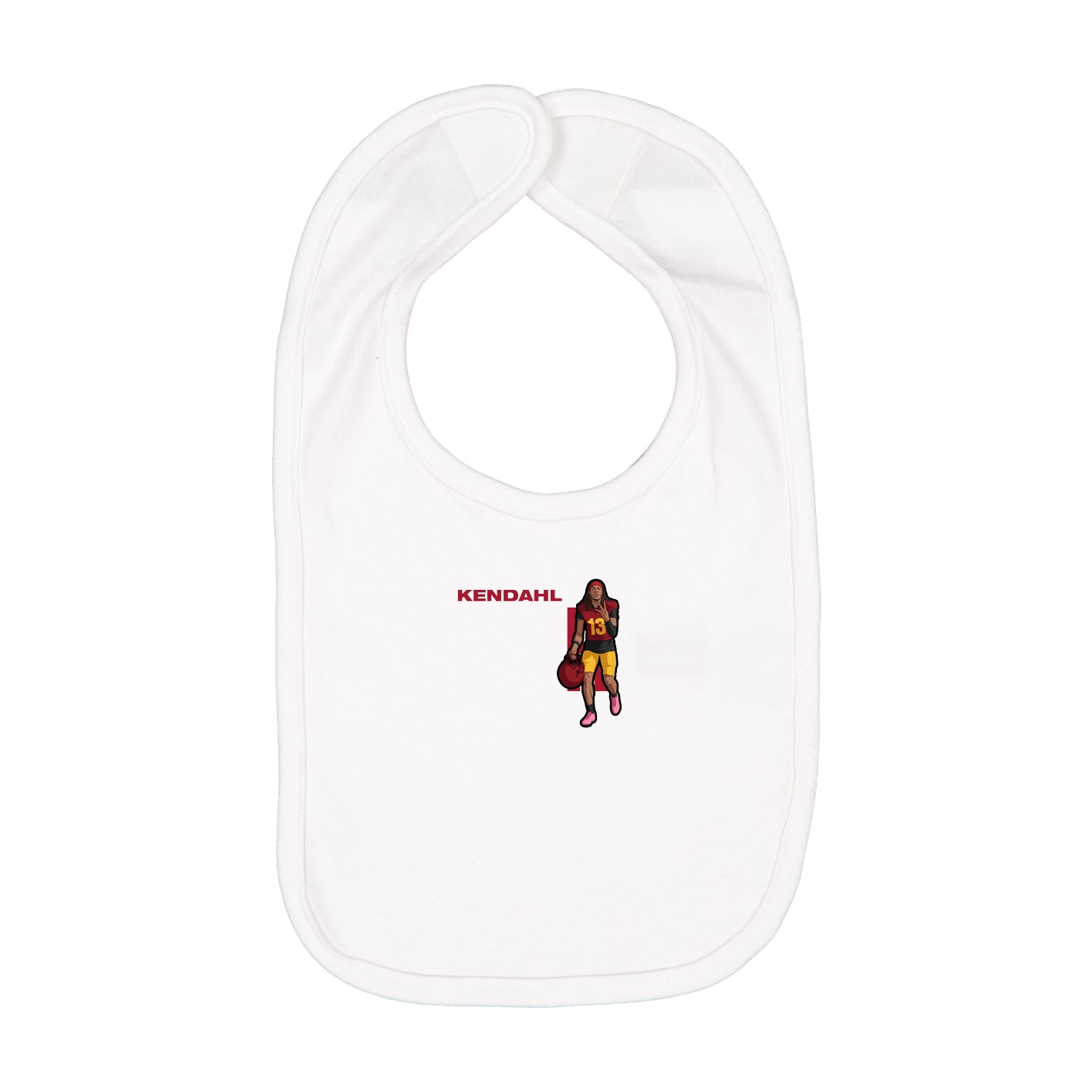 Infant Bib — Player Name in White