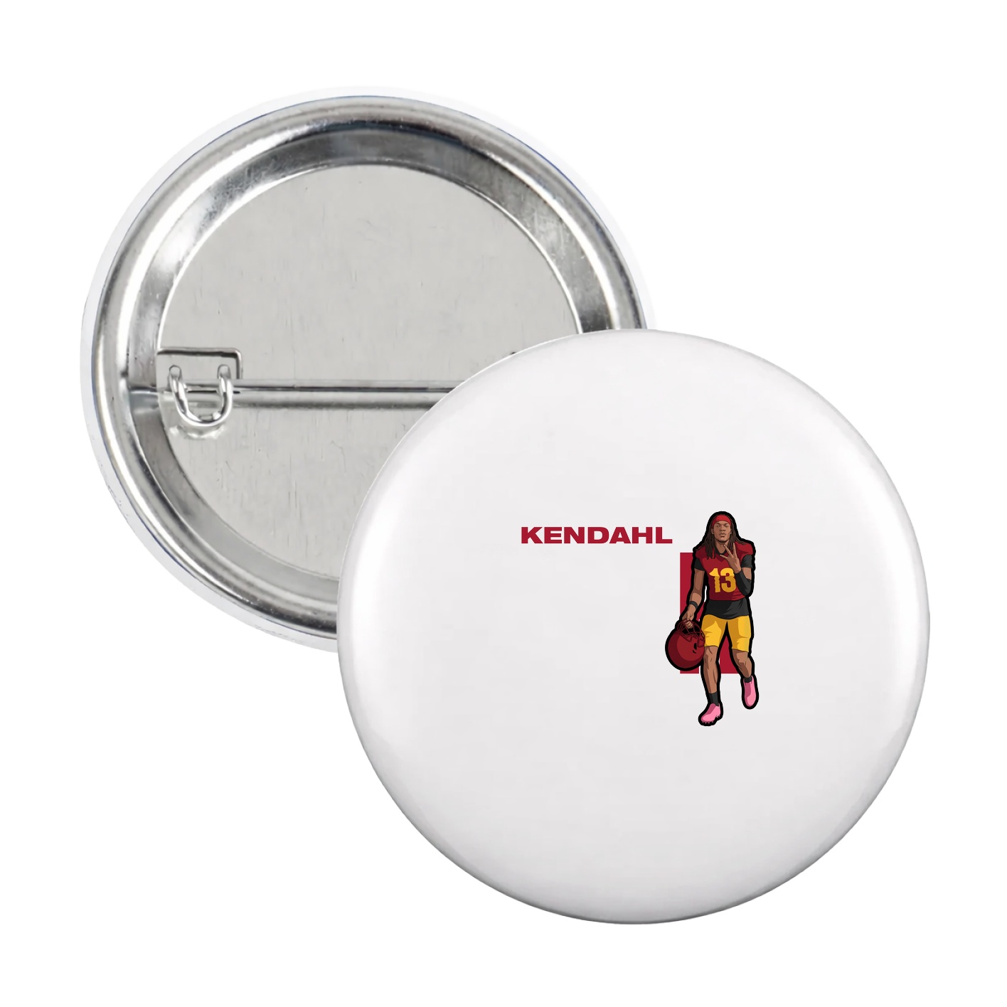 Game Day Button — Player Name in White