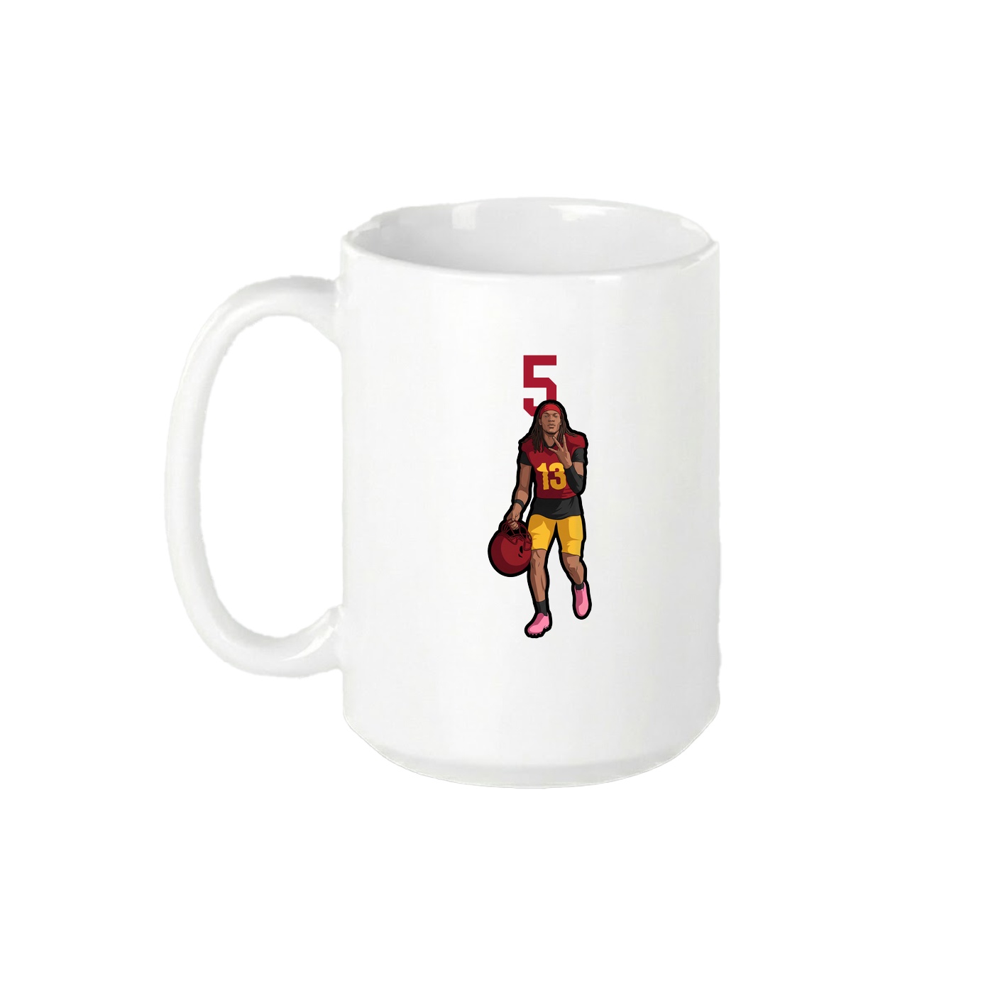 15oz Coffee Mug — Number Top in White