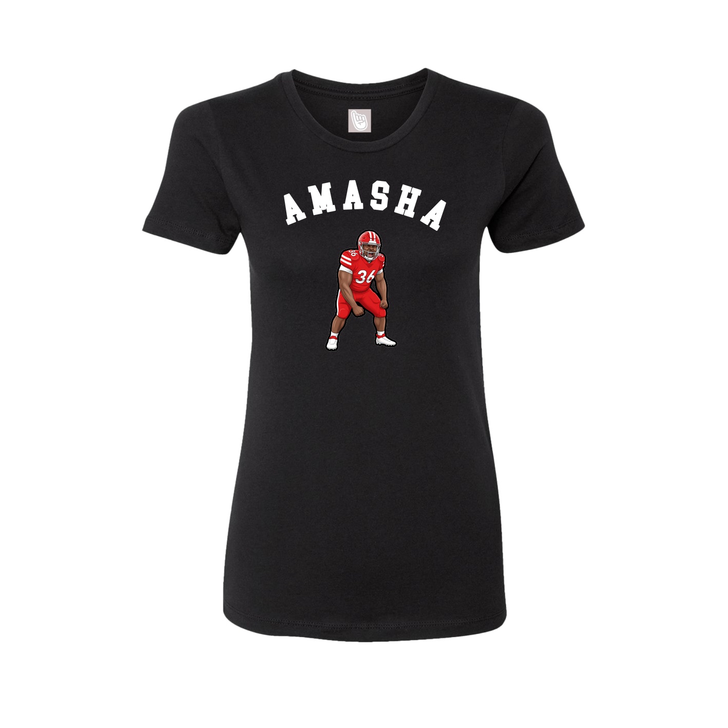 Fitted Women's Tee — Shirsey Arch in Black