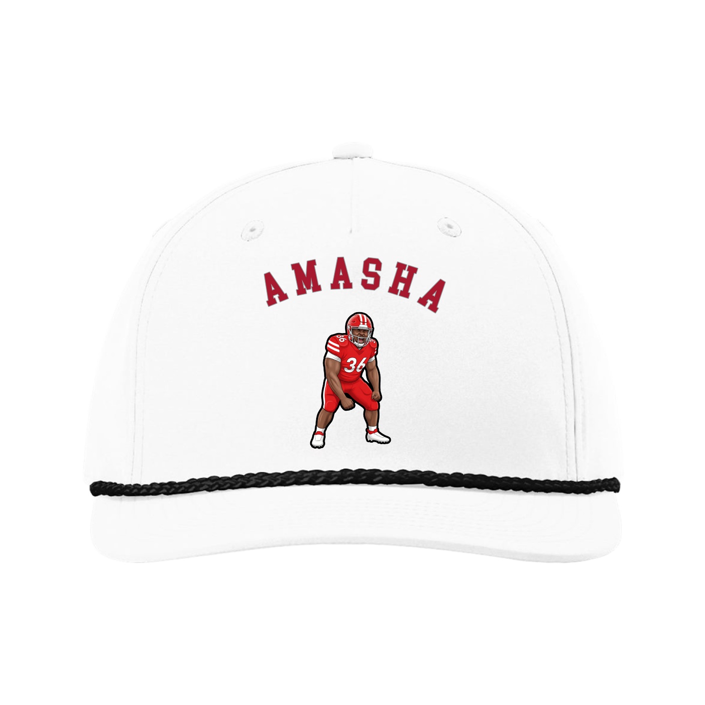 Five-Panel Classic Rope Cap — Shirsey Arch in White
