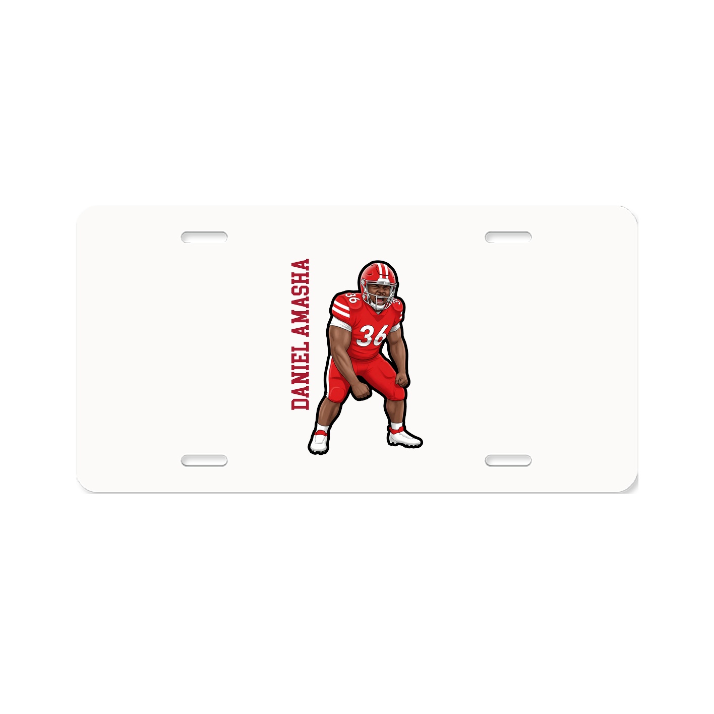 License Plate — Name Vertical in Classic