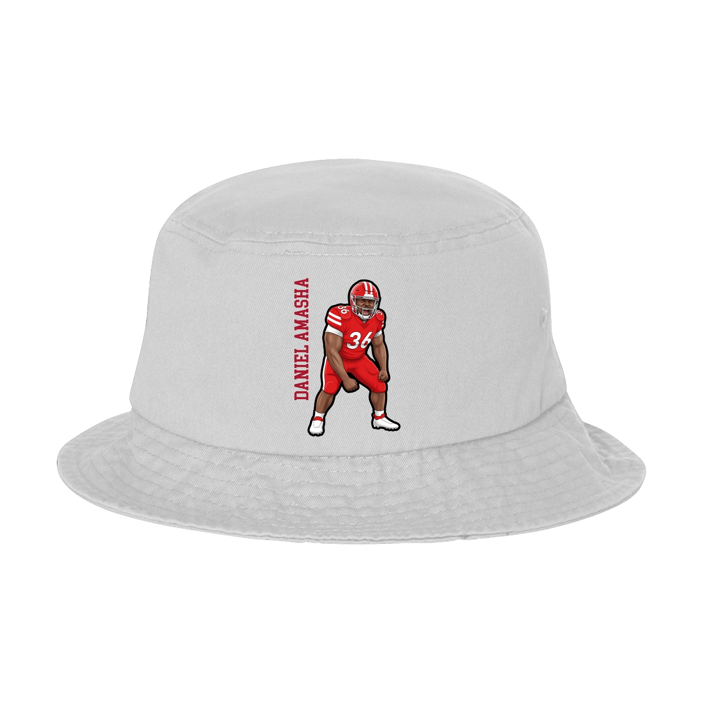 Bucket Cap — Name Vertical in White