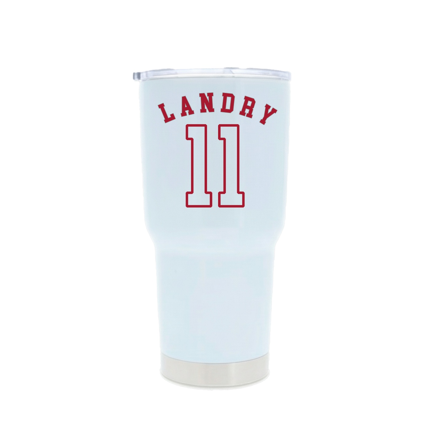 30oz Stainless Steel Tumbler — Shirsey Arch in White