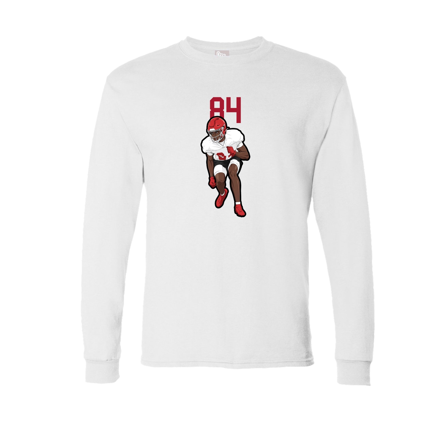 Long Sleeve Tee — Number Top in White