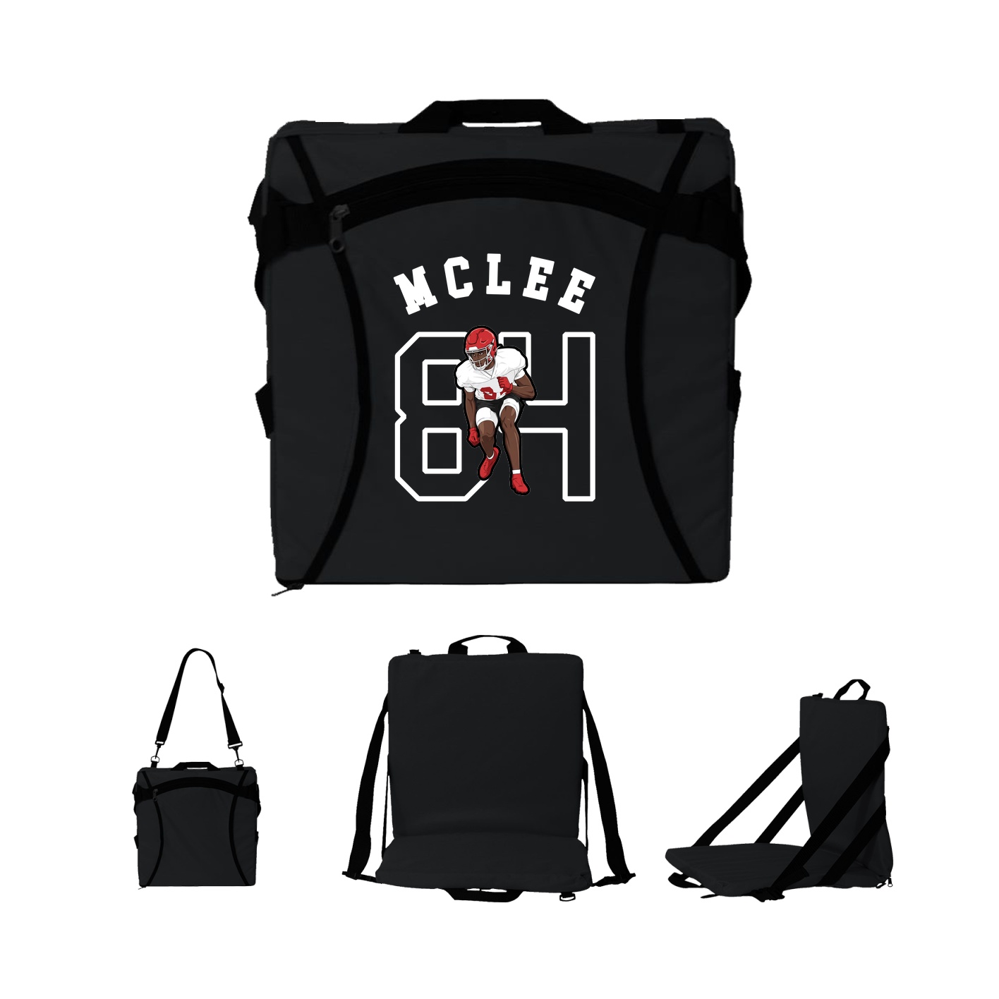Folding Stadium Seat — Shirsey Arch in Black