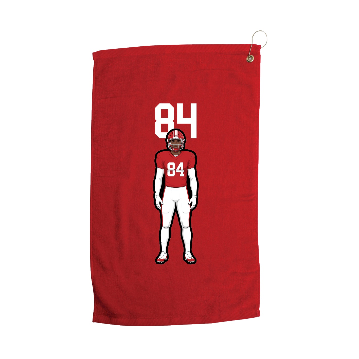 Golf Towel — Number Top in Red