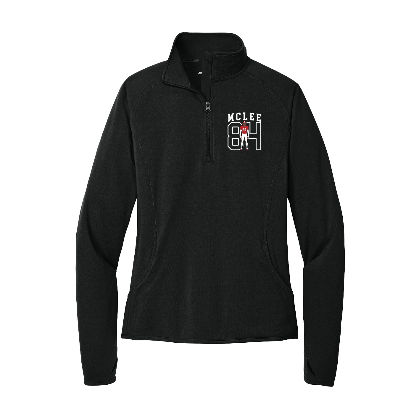Women's Q-Zip Pullover — Shirsey in Black