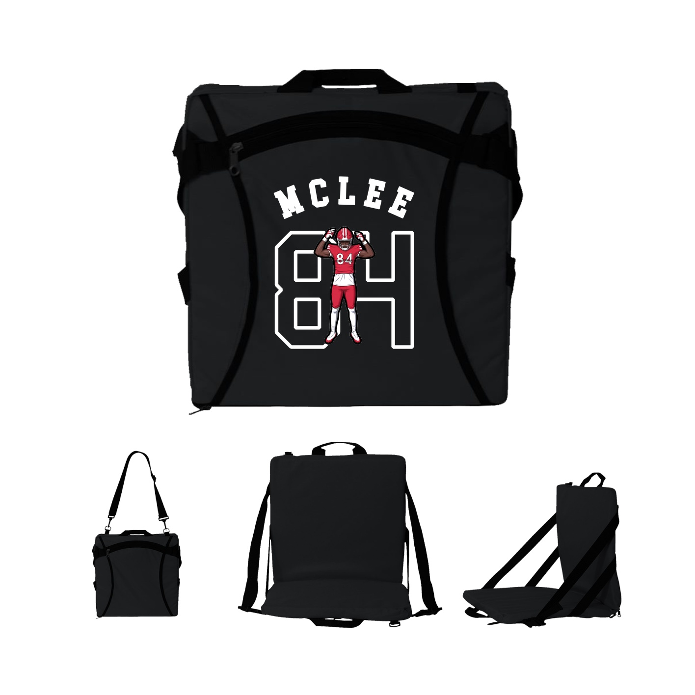 Folding Stadium Seat — Shirsey Arch in Black