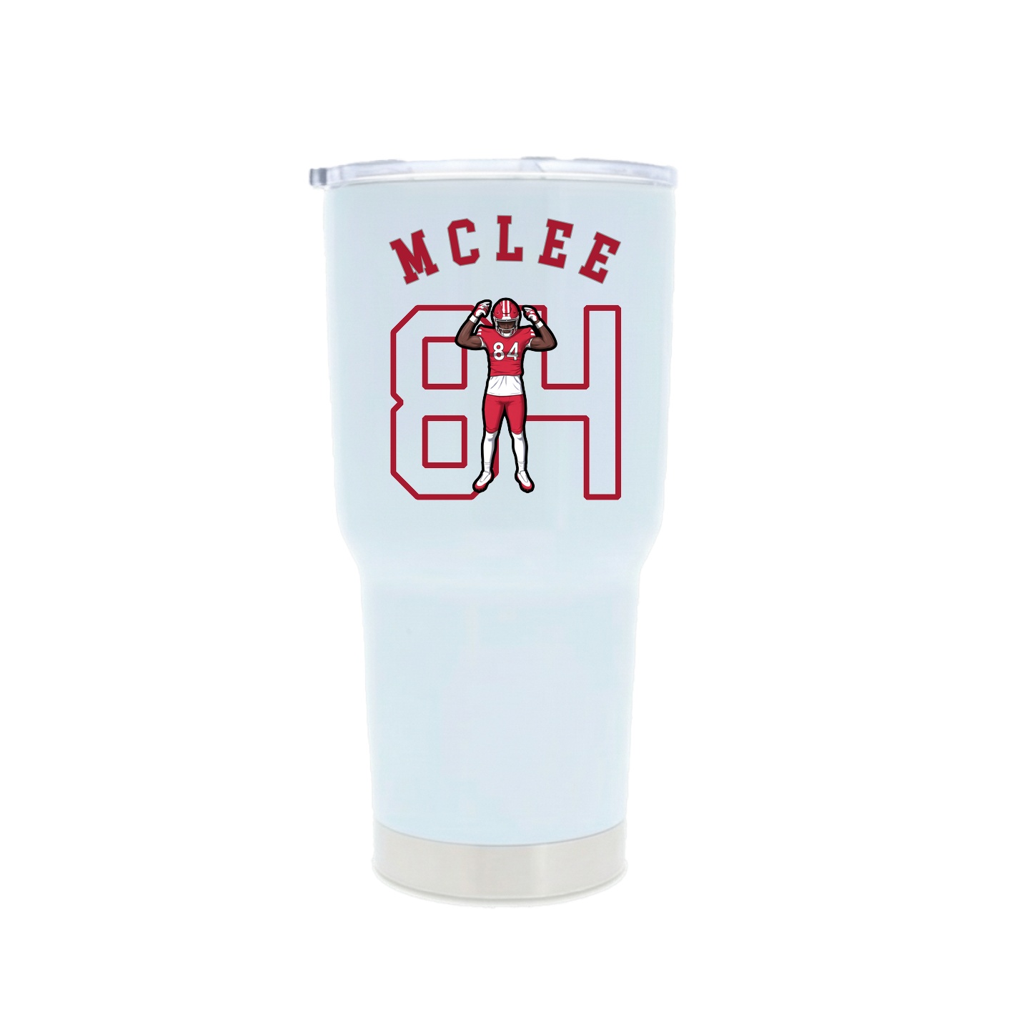 30oz Stainless Steel Tumbler — Shirsey Arch in White