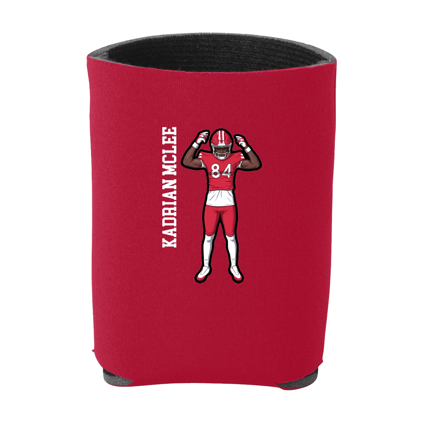 Can Holder — Name Vertical in Red