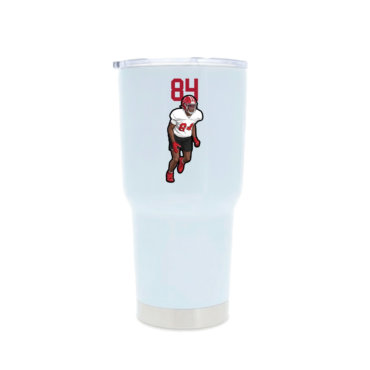 30oz Stainless Steel Tumbler — Number Top in White