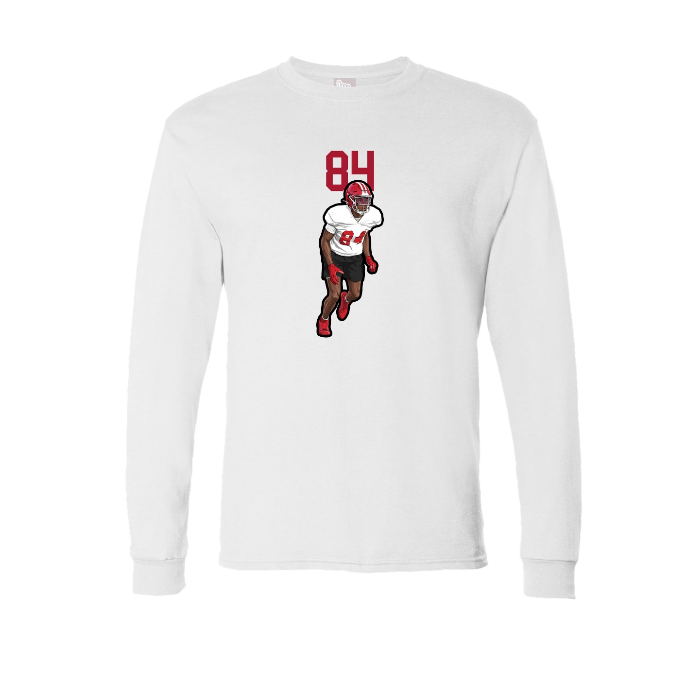 Long Sleeve Tee — Number Top in White